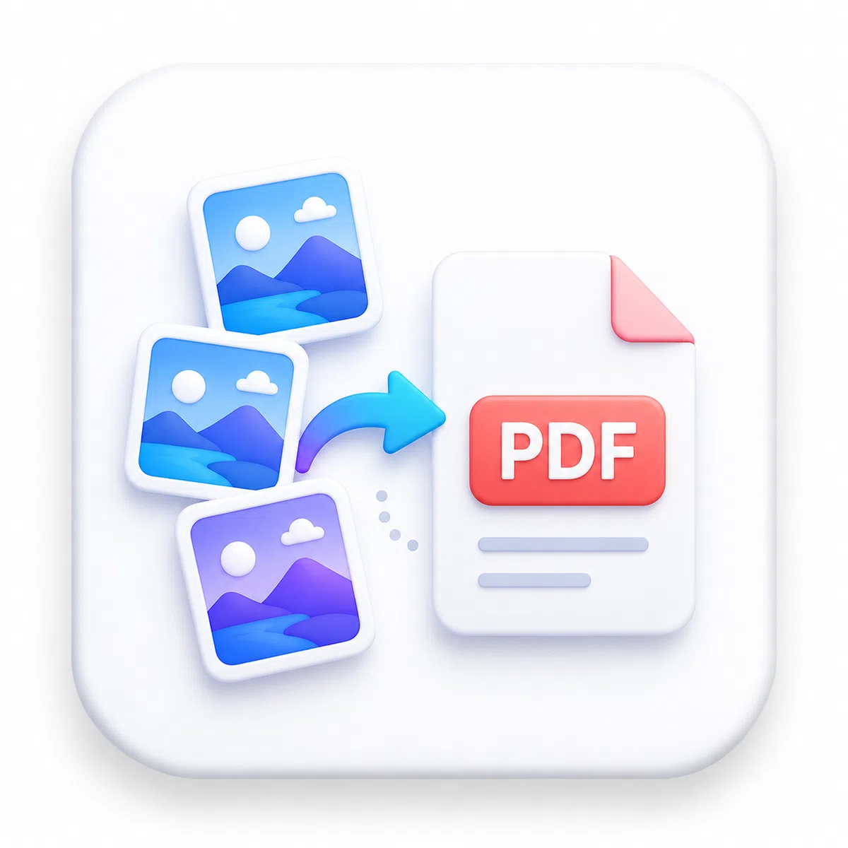 توضيح جمع الصور داخل ملف PDF واحد