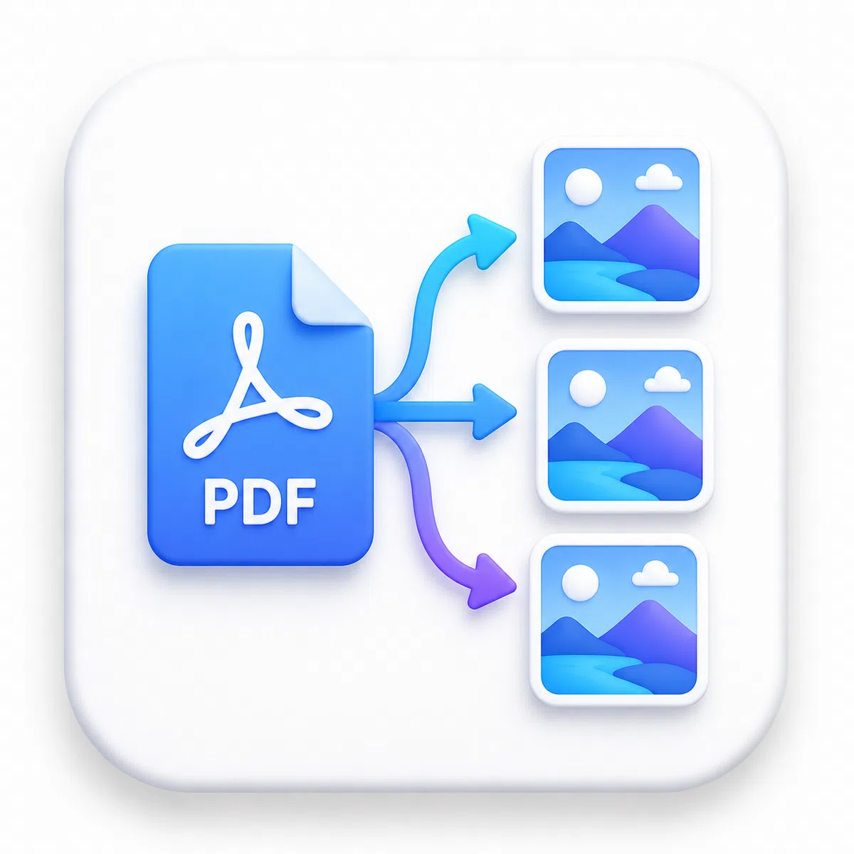 توضيح تحويل صفحات PDF إلى صور منفصلة