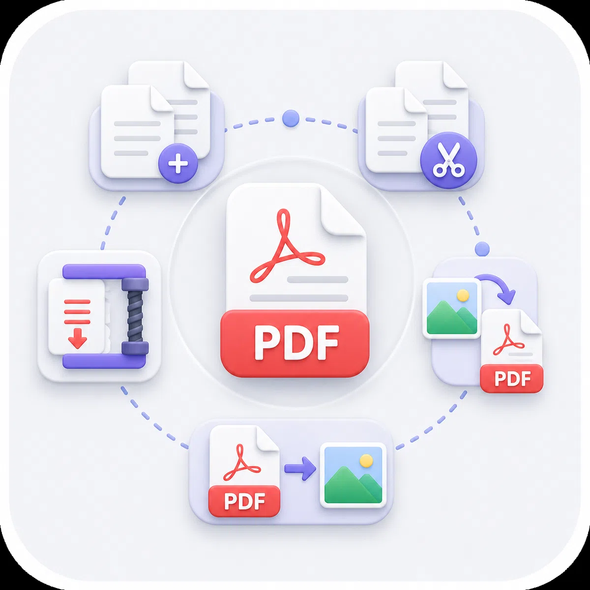 توضيح استخراج صفحات محددة من ملف PDF