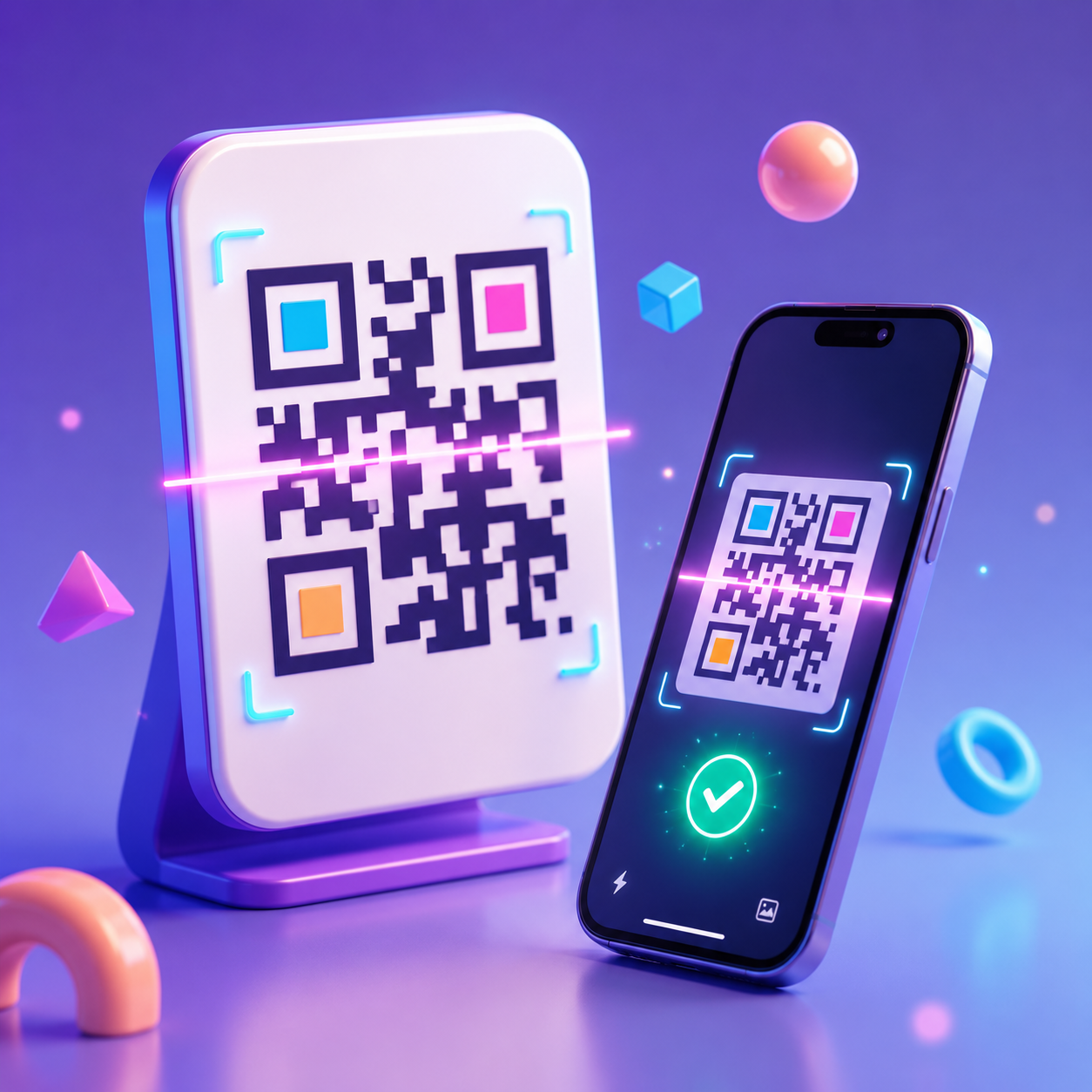 صورة توضيحية تشرح مفهوم رمز QR واستخداماته